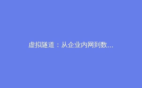 虚拟隧道：从企业内网到数字公民盾牌——VPN技术演进四十年 - 3