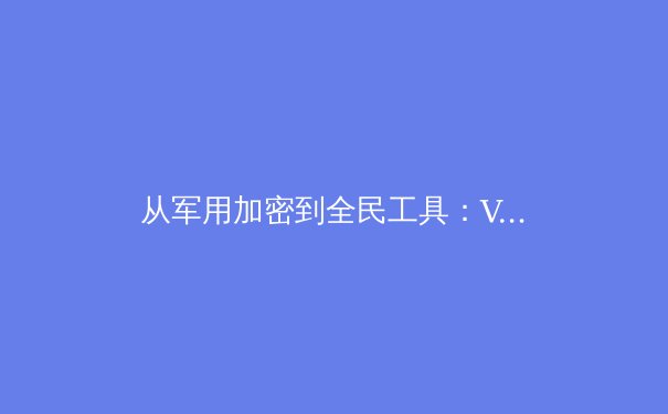 从军用加密到全民工具：VPN技术的演进与未来趋势